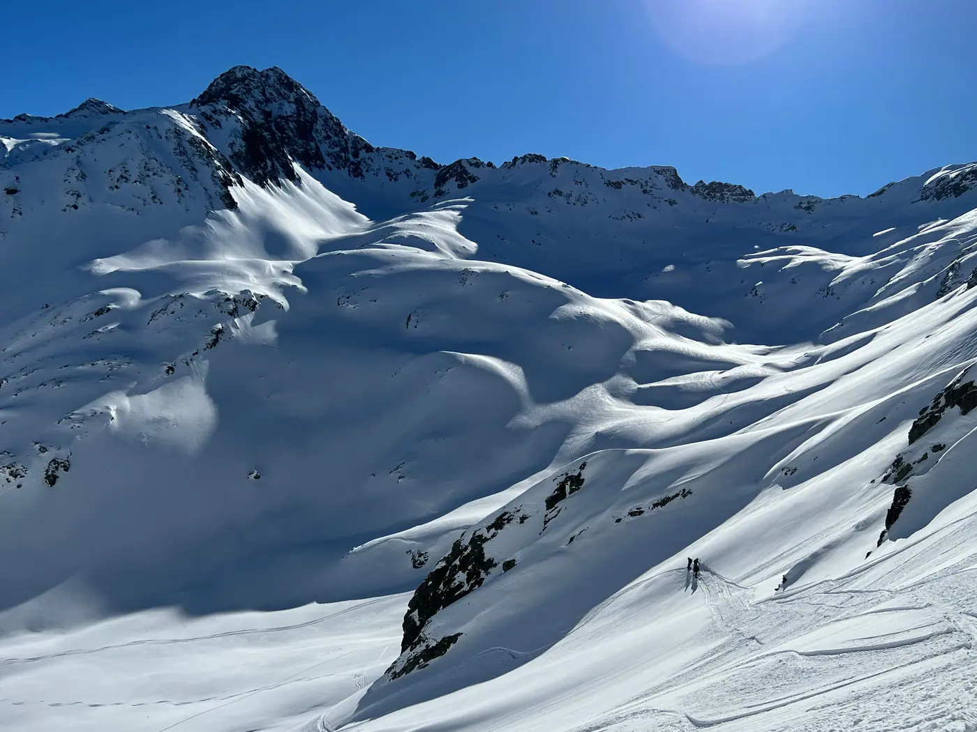 Skitouren-Aufstieg am Arlberg